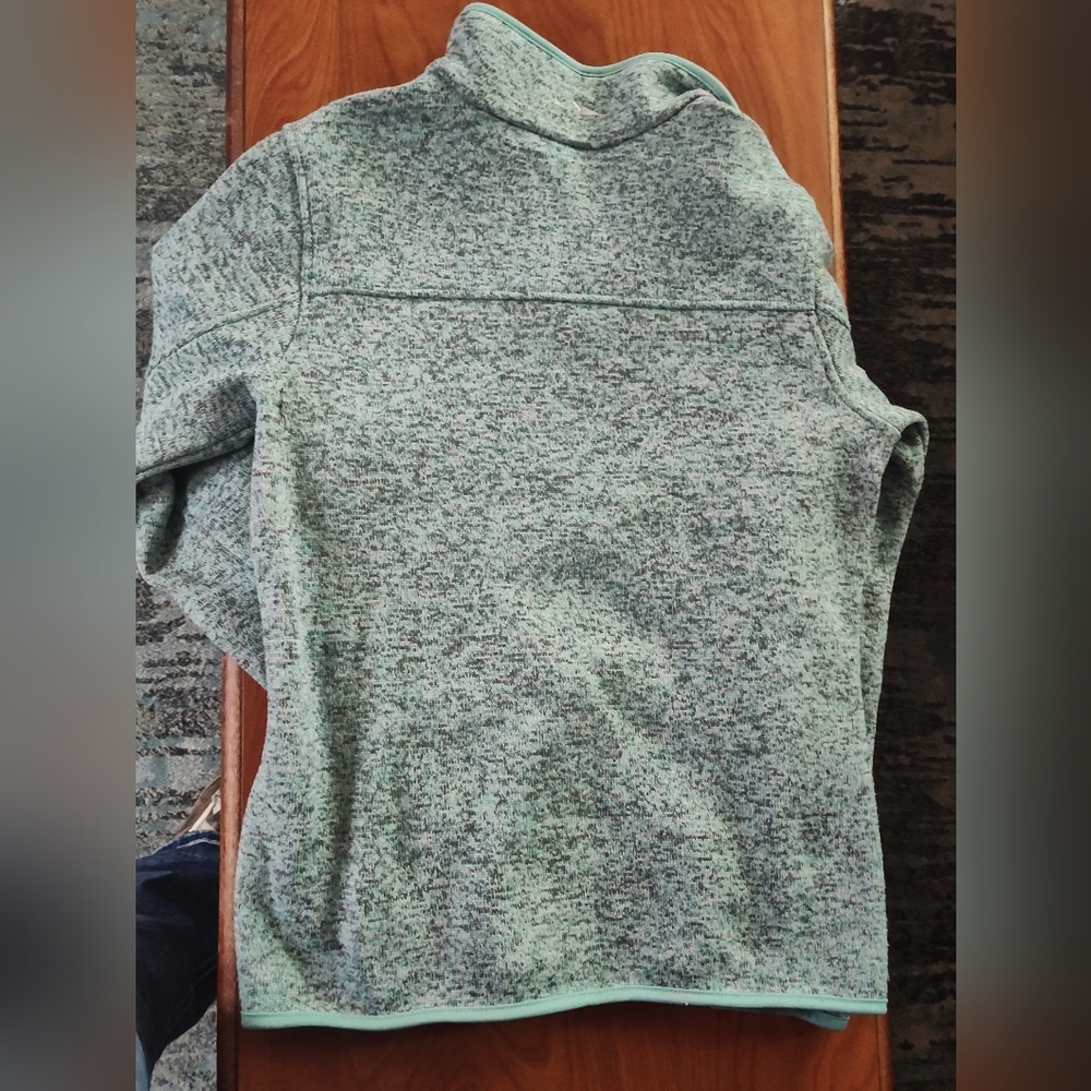 Aqua colored flannel pullover - Picture 2 of 3